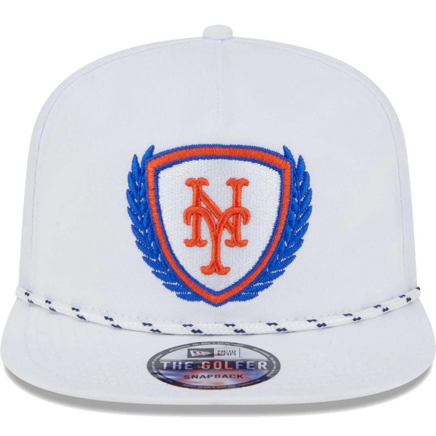 Team * | Men'S New York Mets New Era White Golfer Tee 9Fifty Snapback Hat