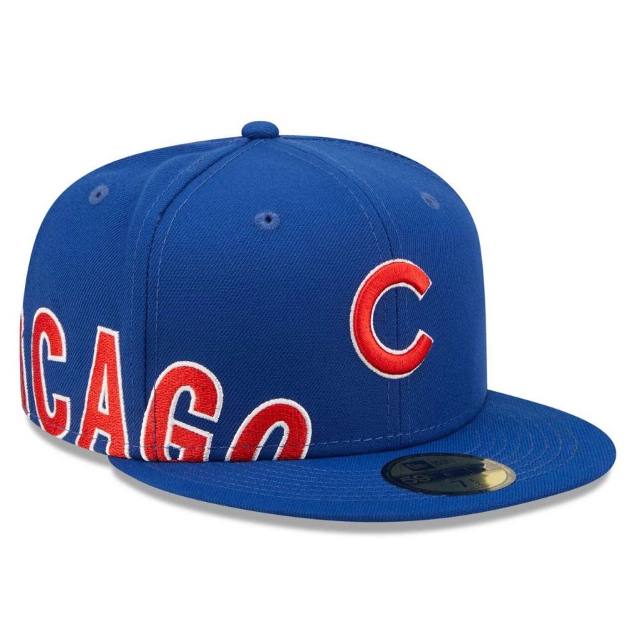 Team * | Men'S Chicago Cubs New Era Royal Sidesplit 59Fifty Fitted Hat