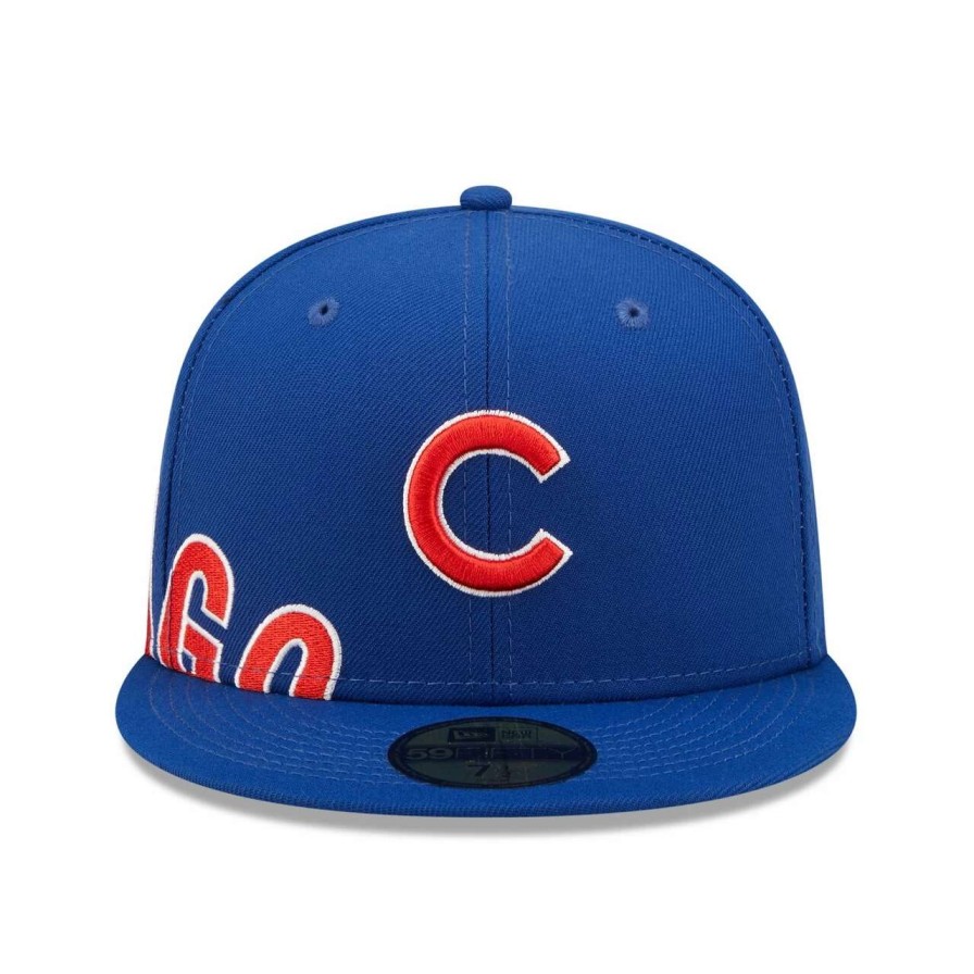 Team * | Men'S Chicago Cubs New Era Royal Sidesplit 59Fifty Fitted Hat