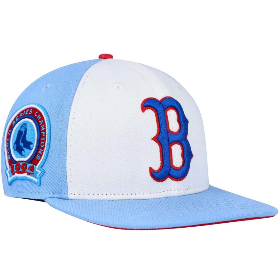 Team * | Men'S Boston Red Sox Pro Standard White/Light Blue Blue Raspberry Ice Cream Drip Snapback Hat