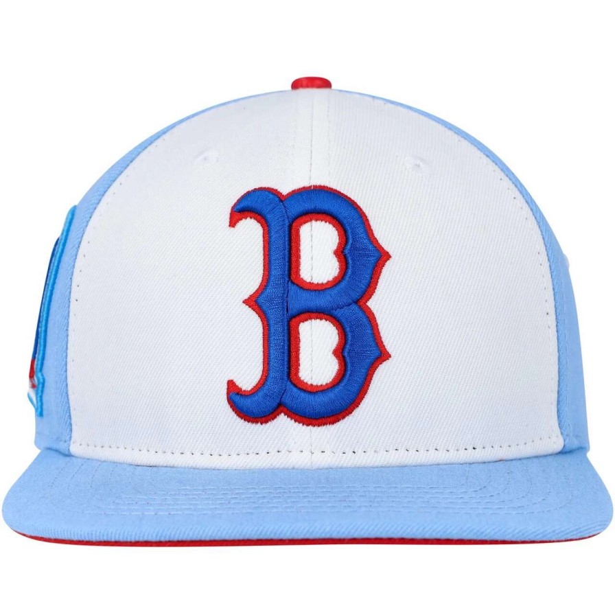 Team * | Men'S Boston Red Sox Pro Standard White/Light Blue Blue Raspberry Ice Cream Drip Snapback Hat