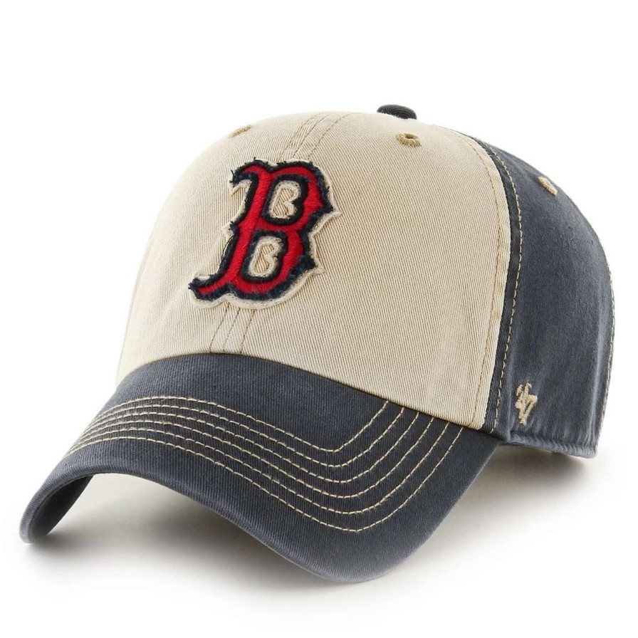 Team * | Men'S Boston Red Sox '47 White/Navy Yosemite Freshman Clean Up Adjustable Hat