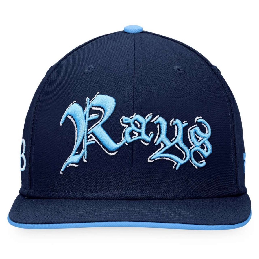 Team * | Men'S Tampa Bay Rays Fanatics Branded Navy Iconic Old English Snapback Hat