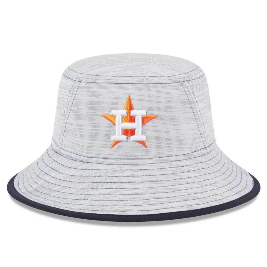 Team * | Men'S Houston Astros New Era Gray Game Bucket Hat