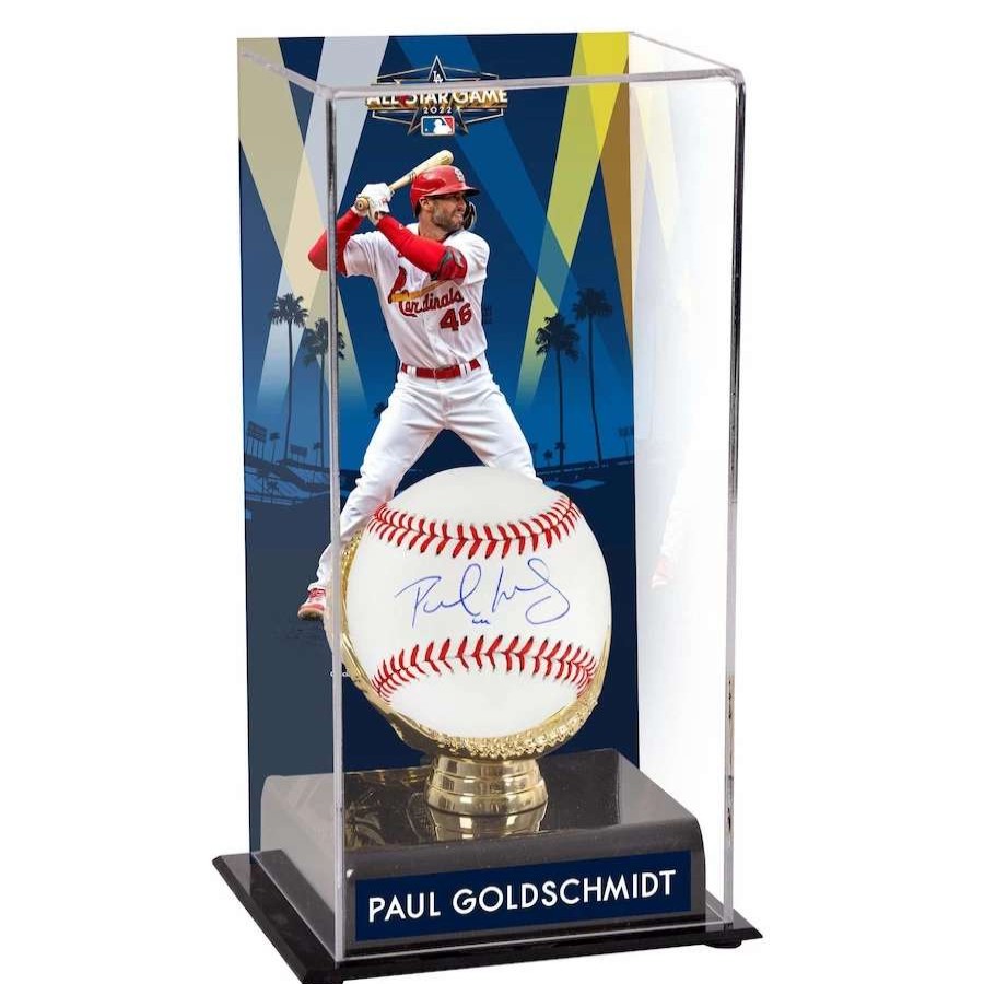 Collectibles & Memorabilia * | Autographed St. Louis Cardinals Paul Goldschmidt Fanatics Authentic Baseball And 2022 Mlb All-Star Game Gold Glove Display Case With Image