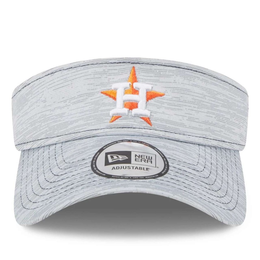 Team * | Men'S Houston Astros New Era Gray Adjustable Visor