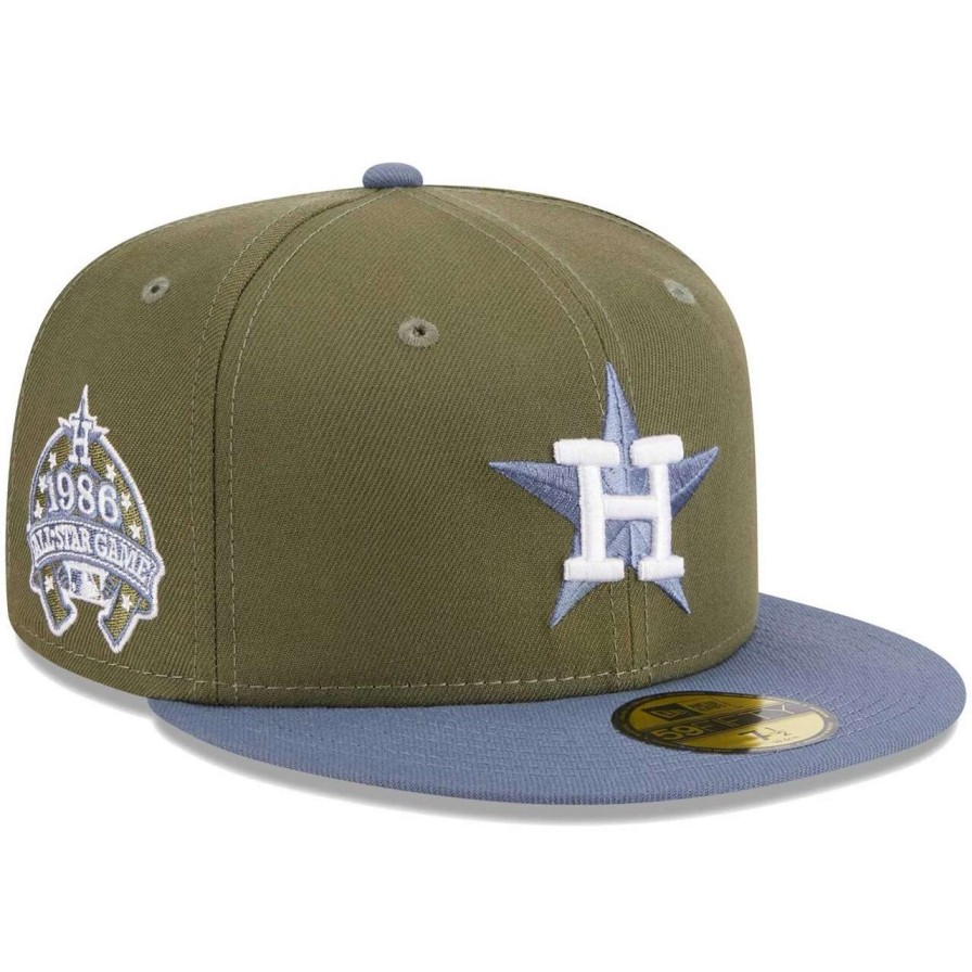 Team * | Men'S Houston Astros New Era Olive/Blue 59Fifty Fitted Hat