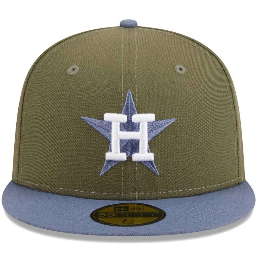 Team * | Men'S Houston Astros New Era Olive/Blue 59Fifty Fitted Hat