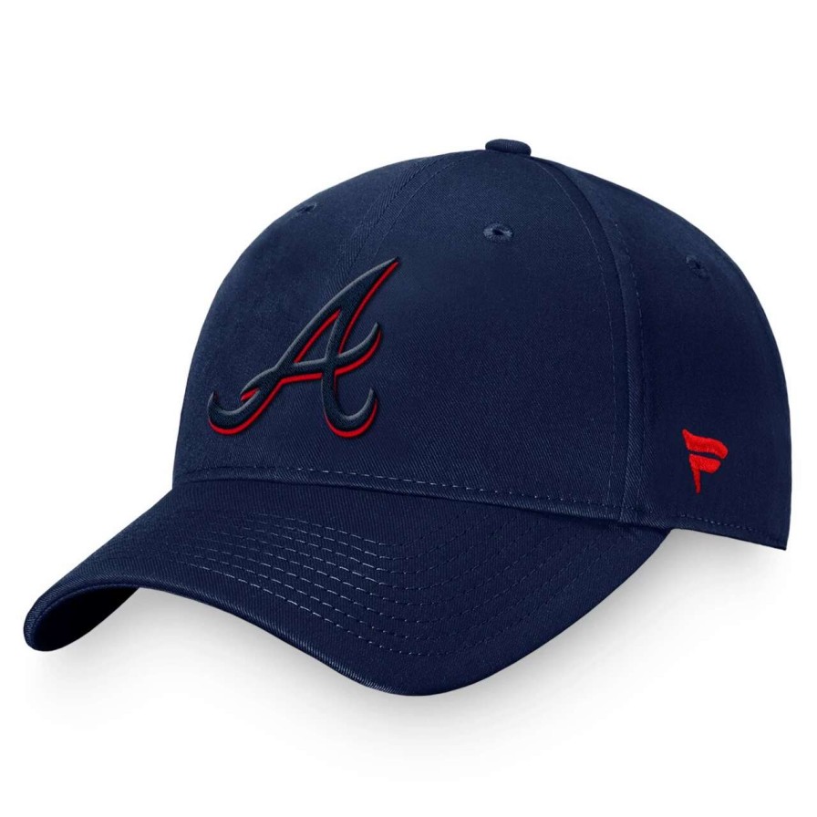 Team * | Men'S Atlanta Braves Fanatics Branded Navy Fundamental Shadow Snapback Hat