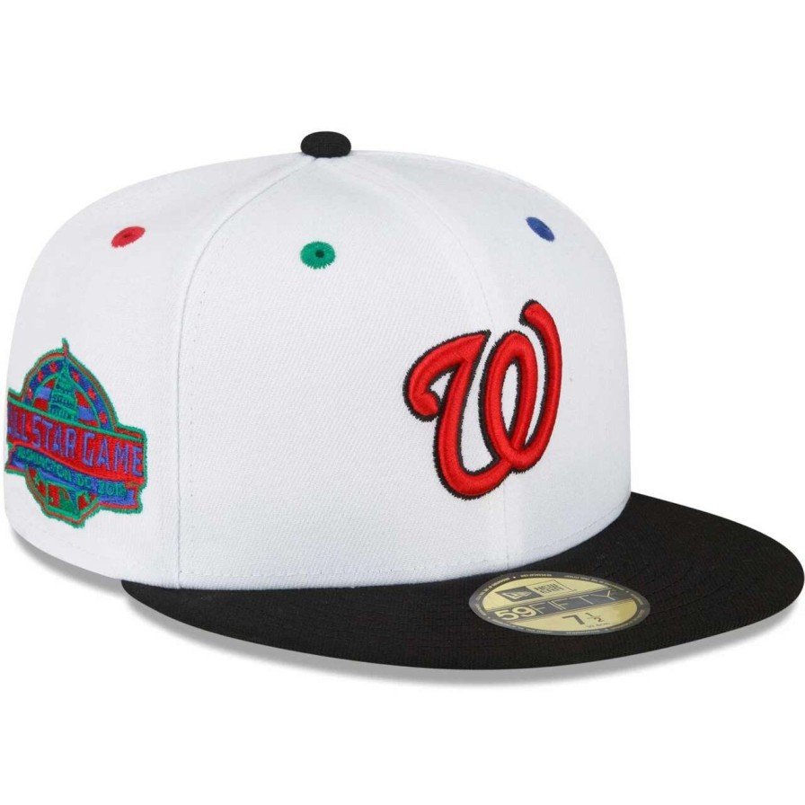 Team * | Men'S Washington Nationals New Era White/Black 2018 Mlb All-Star Game Primary Eye 59Fifty Fitted Hat