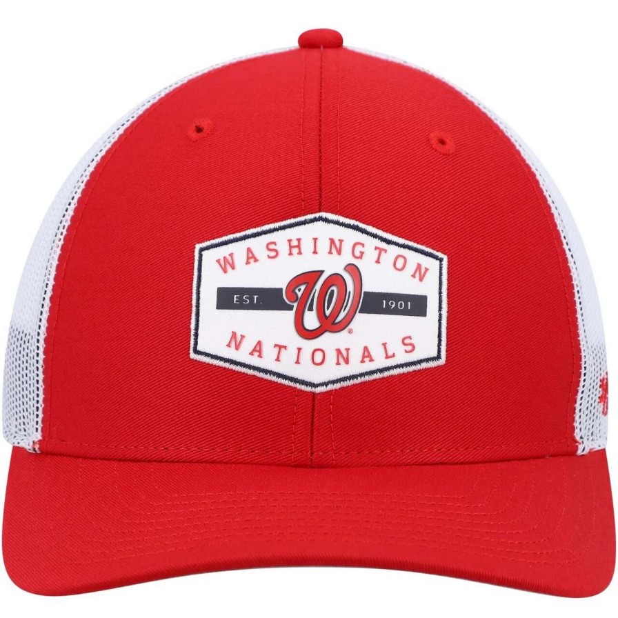 Team * | Men'S Washington Nationals '47 Red Convoy Trucker Snapback Hat