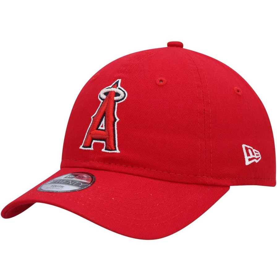 Team * | Youth Los Angeles Angels New Era Red Core Classic 9Twenty Adjustable Hat