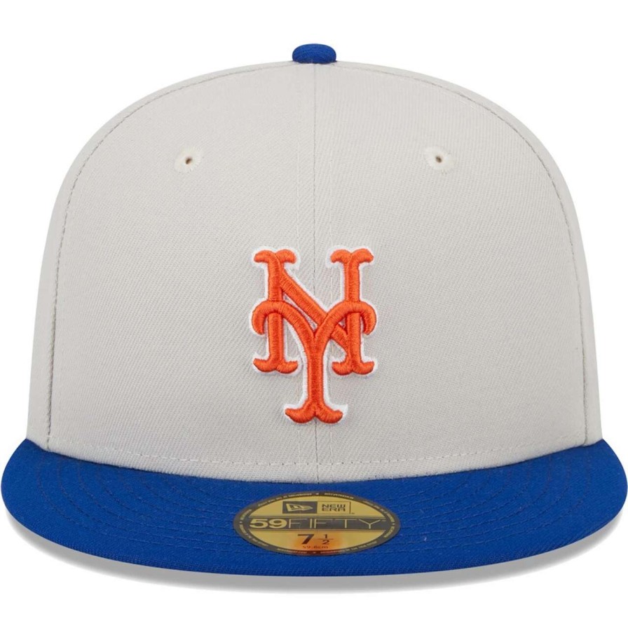 Team * | Men'S New York Mets New Era Gray/Royal World Class Back Patch 59Fifty Fitted Hat