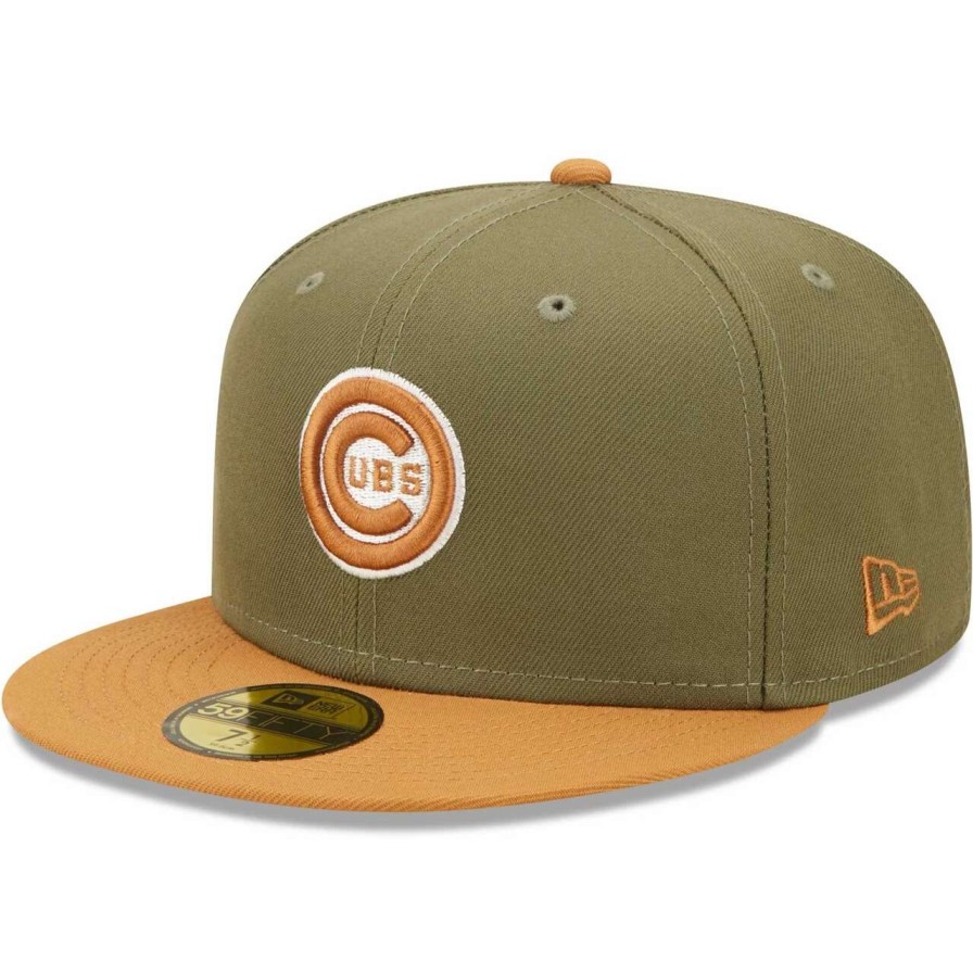 Team * | Men'S Chicago Cubs New Era Olive/Brown Two-Tone Color Pack 59Fifty Fitted Hat