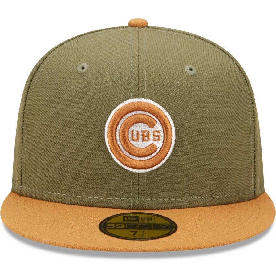 Team * | Men'S Chicago Cubs New Era Olive/Brown Two-Tone Color Pack 59Fifty Fitted Hat