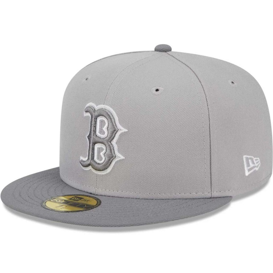 Team * | Men'S Boston Red Sox New Era Gray Green Undervisor 59Fifty Fitted Hat