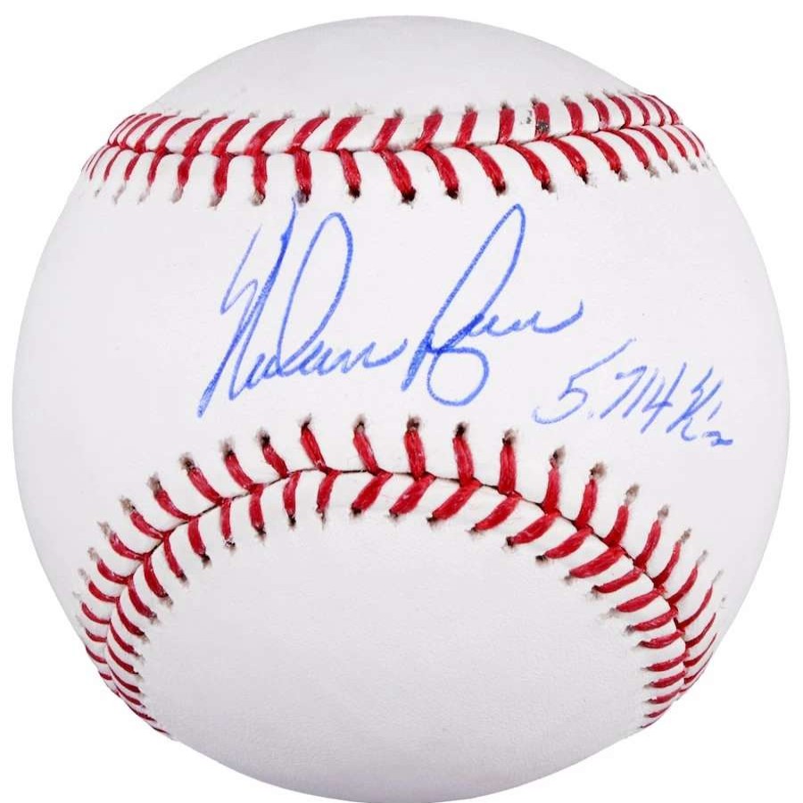 Collectibles & Memorabilia * | Autographed Texas Rangers Nolan Ryan Fanatics Authentic Baseball With 5714 K'S Inscription