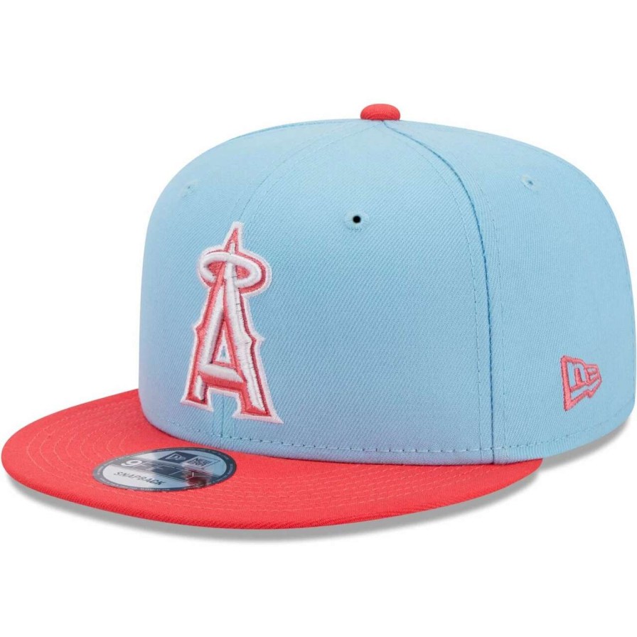 Team * | Men'S Los Angeles Angels New Era Light Blue/Red Spring Basic Two-Tone 9Fifty Snapback Hat