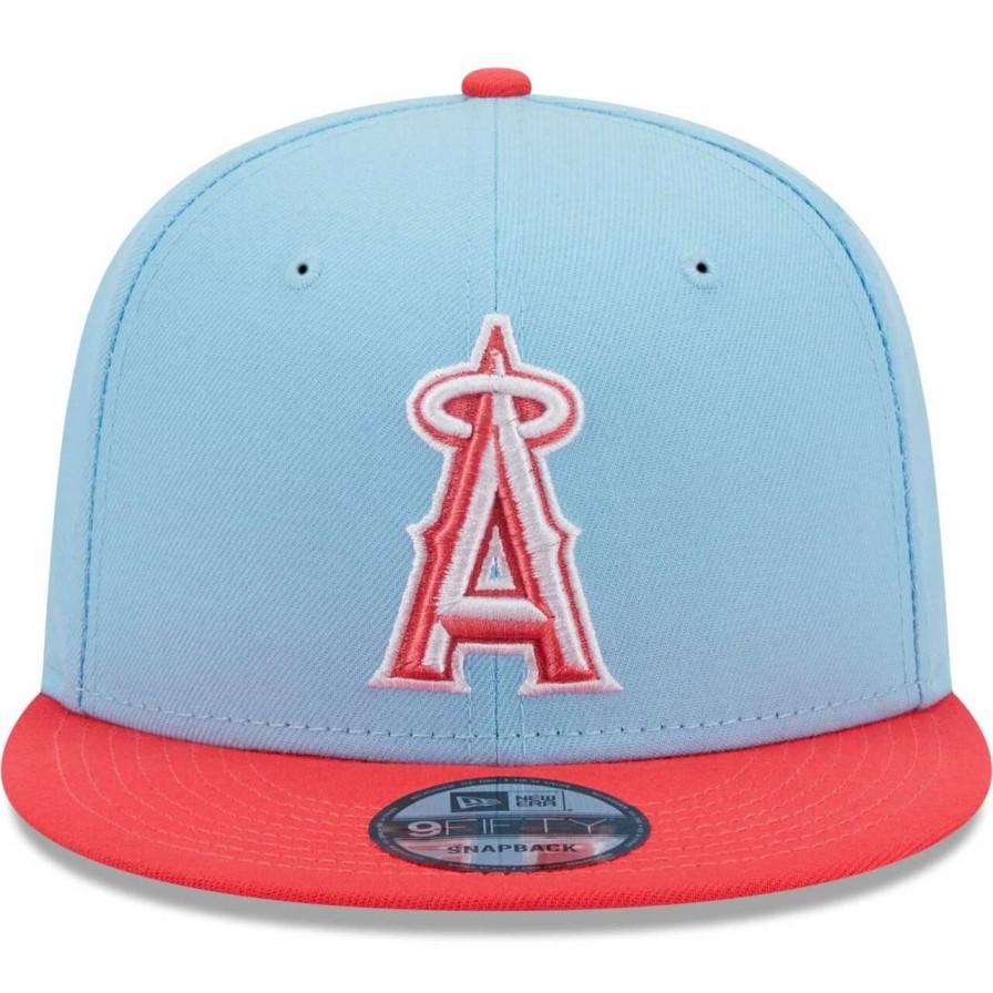 Team * | Men'S Los Angeles Angels New Era Light Blue/Red Spring Basic Two-Tone 9Fifty Snapback Hat