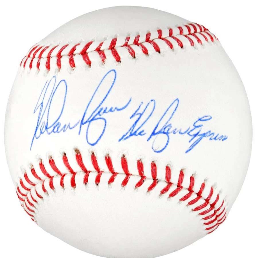 Collectibles & Memorabilia * | Autographed Texas Rangers Nolan Ryan Fanatics Authentic Mlb Baseball With Ryan Express Inscription