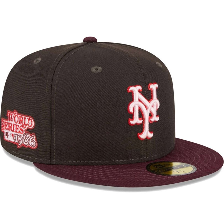 Team * | Men'S New York Mets New Era Brown/Maroon Chocolate Strawberry 59Fifty Fitted Hat