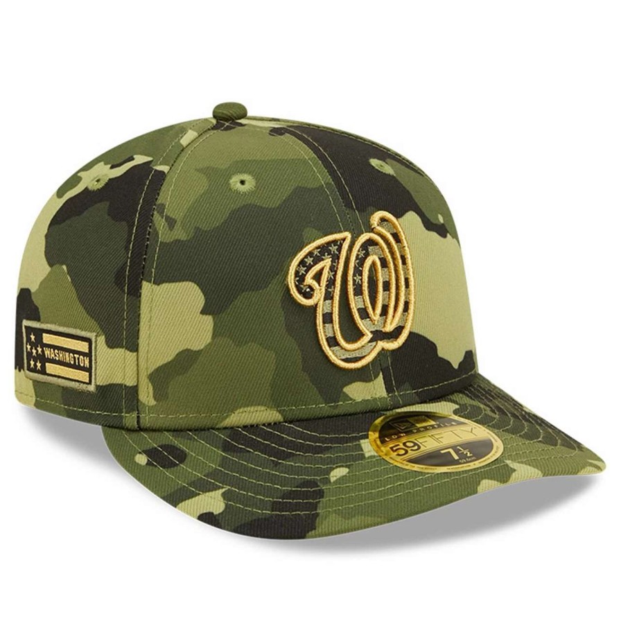 Team * | Men'S Washington Nationals New Era Camo 2022 Armed Forces Day On-Field Low Profile 59Fifty