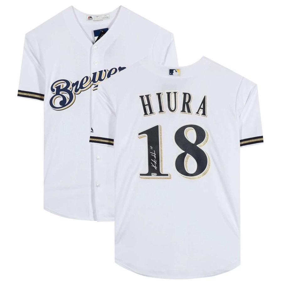 Collectibles & Memorabilia * | Autographed Milwaukee Brewers Keston Hiura Fanatics Authentic White Replica Jersey