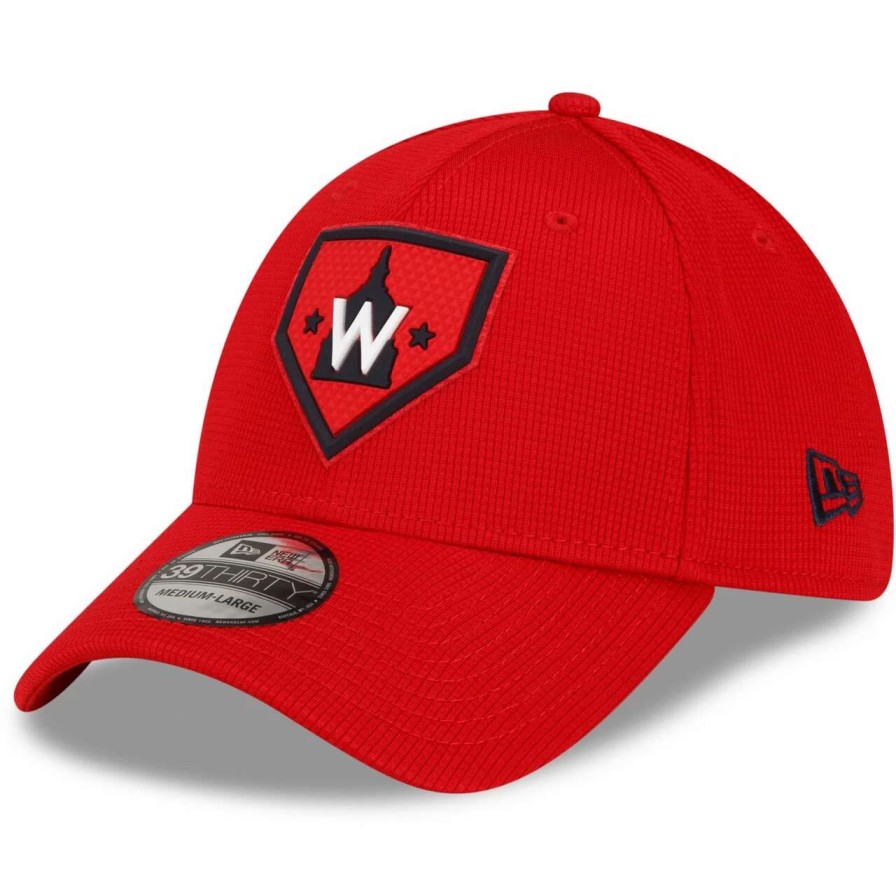 Team * | Men'S Washington Nationals New Era Red 2022 Clubhouse 39Thirty Flex Hat