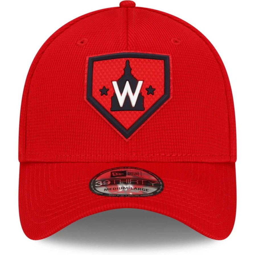 Team * | Men'S Washington Nationals New Era Red 2022 Clubhouse 39Thirty Flex Hat