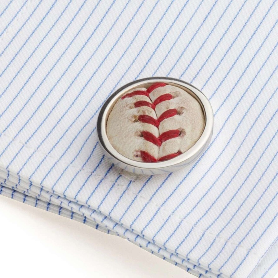 Collectibles & Memorabilia * | Texas Rangers Tokens & Icons Game-Used Baseball Cuff Links