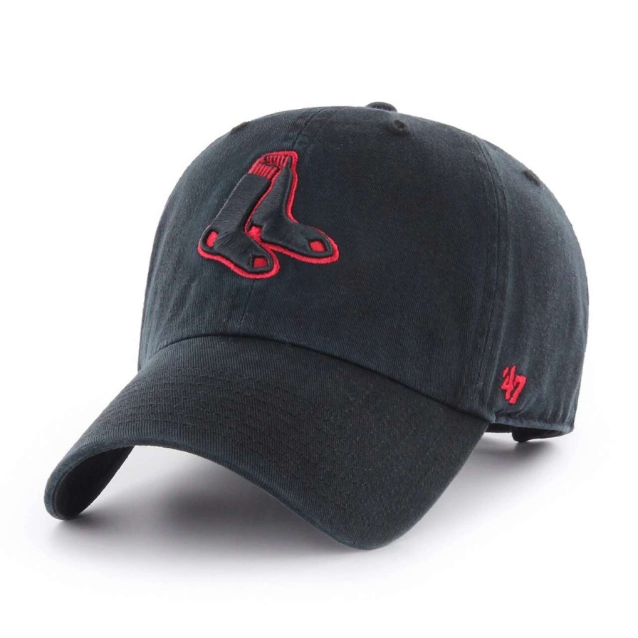 Team * | Men'S Boston Red Sox '47 Black Clean Up Adjustable Hat