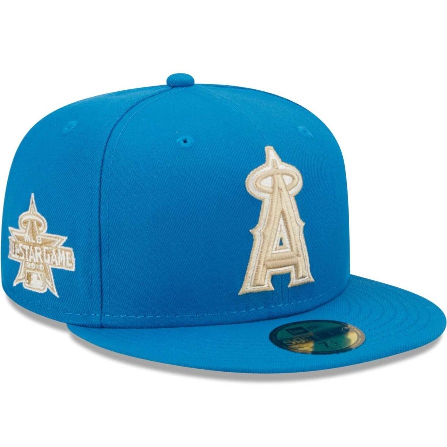 Team * | Men'S Los Angeles Angels New Era Blue Stone 2010 All-Star Game Undervisor 59Fifty Fitted Hat