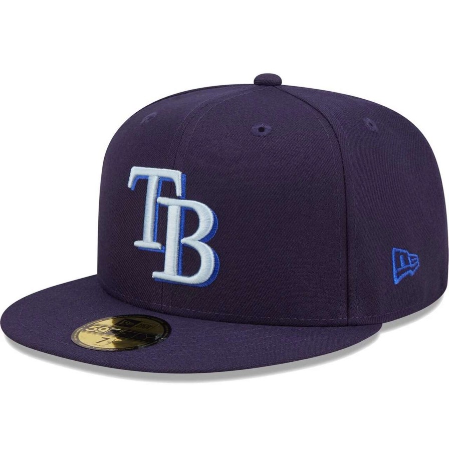 Team * | Men'S Tampa Bay Rays New Era Navy Monochrome Camo 59Fifty Fitted Hat