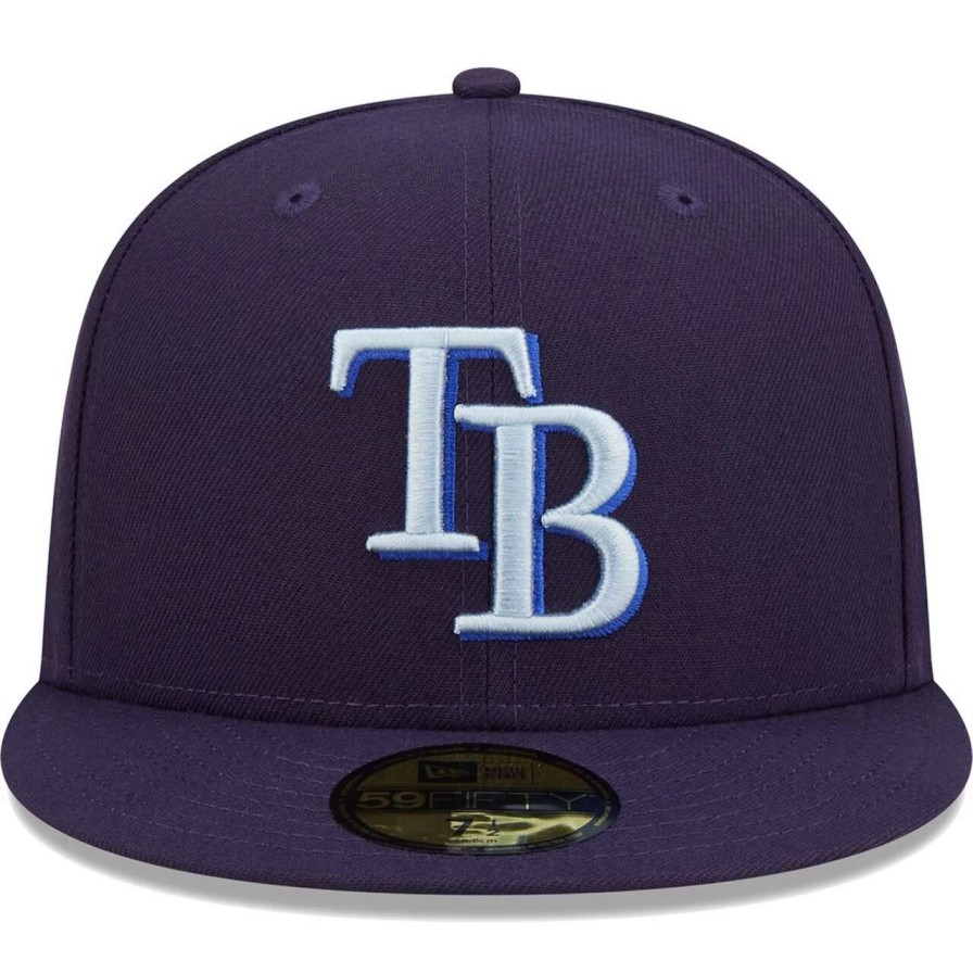 Team * | Men'S Tampa Bay Rays New Era Navy Monochrome Camo 59Fifty Fitted Hat