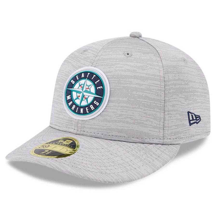 Team * | Men'S Seattle Mariners New Era Gray 2023 Clubhouse Low Profile 59Fifty Fitted Hat