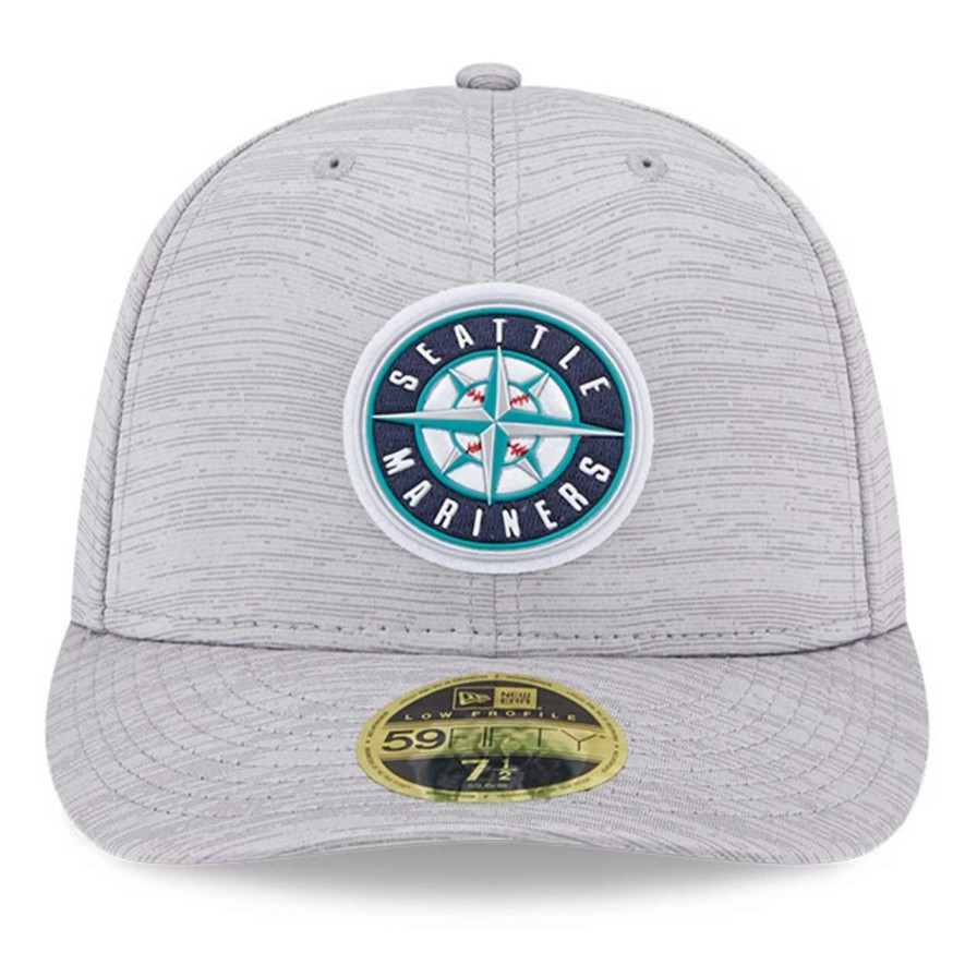 Team * | Men'S Seattle Mariners New Era Gray 2023 Clubhouse Low Profile 59Fifty Fitted Hat